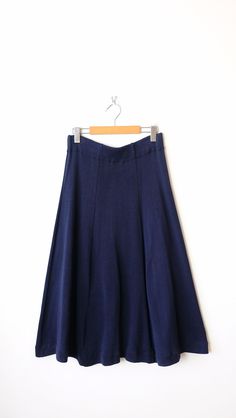 "Vintage Country Sophisticates by Pendleton Navy Blue Cotton A-line Midi Skirt. Measurements Total Length   : 31 1/2\" Waist               : 27-36\" Hips                 : 38\" Condition       : Gently used. There's no stains or holes. Good condition. ※Please Read the policy before you purchase※" Stretch A-line Skirt For Work, Classic Fitted A-line Bottoms, Fitted A-line Maxi Skirt With Lining, Classic Fitted A-line Skirt, Chic Blue A-line Maxi Skirt, Stretch A-line Bottoms For Fall, Blue Fitted A-line Maxi Skirt, Classic Navy Lined Skirt, Fitted A-line Bottoms For Workwear