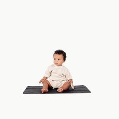 Raven@baby sitting on the Raven Micro+ Mat Changing Mat, Pet Mat, Color Swatches, Easy Storage, Loved Ones, To Color, Transportation, Double Sided, First Love