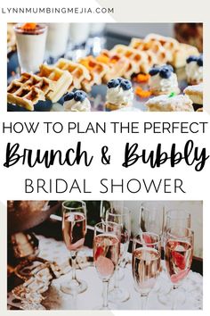 Plan The Perfect Brunch And Bubbly Bridal Shower! - 10 Things You Must-Have! - Lynn Mumbing Mejia Breakfast Bridal Shower Ideas, Bubbly Bridal Shower Theme, Bubbly Bridal Shower Ideas, Bridal Shower Brunch Ideas, Pretty Brunch, Bridal Shower Brunch Menu, Bridal Brunch Decorations, Bridal Shower Brunch Decorations, Bridal Brunch Food