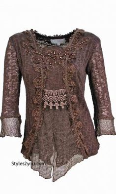 Montabella PLUS SIZE Ladies Vintage Victorian Blouse Caramel Top [AX10774CA Pretty Angel Vintage] - $46.00 Pretty Angel Clothing, Angel Clothing, Lace Knit Top, Victorian Blouse, Chocolate Mocha, Mocha Latte, Giddy Up Glamour, Western Tops, Pretty Angel