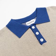 - Knitted Polo- 100% cotton yarn- Unlined- Regular fit- Machine washable Fabric & Care- Delicate Machine Wash at 30 degrees(86℉) with similar colors.- Iron inside out on low temperature.- Store flat.- Do not tumble dry.- Do not bleach. Cream Cotton Polo Shirt With Ribbed Collar, Classic Collared Jacquard Knit Polo Sweater, Cotton Polo Shirt With Textured Knit Collar, Cotton Textured Knit Polo Shirt With Collared Neckline, Jacquard Knit Collared Top, Collared Jacquard Knit Top, Beige Cotton Polo Sweater For Winter, Winter Beige Cotton Polo Sweater, Casual Collared Jacquard Knit Sweater