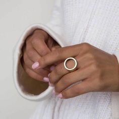 Inspired by connection and possibility, the Open Circle Statement Ring features a stunning, distinct open-center shape. This is the kind of style you can wear every day. Handcrafted with recycled brass using traditional techniques. Simple Ring Design, Engagement Ring White Gold, Rose Engagement Ring, Ethical Jewelry, Emerald Engagement Ring, Rings Simple, Rose Gold Engagement Ring, Schmuck Design, Gold Engagement Rings