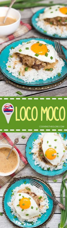 Loco Moco is a popular Hawaiian dish consisting of rice topped with a hamburger patty, fried egg, and drown in a delicious brown gravy! Leftover Hamburger Patties, Luau Recipes, Hawaiian Cuisine, Hawaii Recipes, Chinese Pancake, Food Essentials, Hamburger Patty, Ip Recipes, Egg Benedict