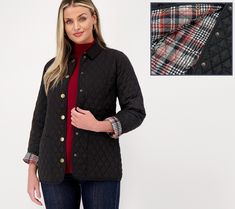 Slip on this quilted barn jacket and take on all the chilly weather activities with a coffee in hand (and looking oh-so-stylish). Gotta love that easy snap closure! From the Joan Rivers Classics Collection®. Coffee In Hand, Barn Jacket, Weather Activities, Joan Rivers, Barn Quilts, Chilly Weather, Black Xs, Princess Seam, 8 Plus