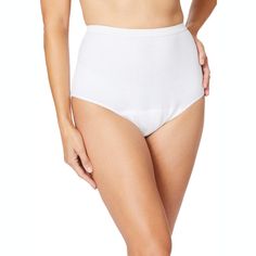 Feel confident and comfortable every day with our Cotton Incontinence Brief 2-Pack. Designed with an extra-long absorbent gusset for superior moisture control. Leak-resistant technology ensures you stay dry and worry-free. Crafted from triple-layer fabric for enhanced moisture and liquid resistance. Holds up to 10ml of liquid for an added layer of security. Soft and breathable cotton material keeps you comfortable all day. Easy care with machine wash convenience. Imported. Refer to our to find y Supportive Full Coverage White Bottoms, Supportive White Full Coverage Shapewear, White Full Coverage Supportive Shapewear, White Full Coverage Seamless Bottoms, White Smoothing Full Coverage Bottoms, White Soft Touch Bottoms For Daywear, Supportive Anti-odor Intimate Briefs, White Bottoms With Soft Touch, Under Pants