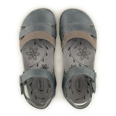 Meet your new go-to shoe: our Camille Women's Leather Casual Shoe. Made of our newest two toned leather with a round toe design, these shoes are versatile enough to be worn with anything from jeans to shorts to your favorite summer dress. Perfect for travel or a summer vacation, these shoes are both comfortable and stylish. Blue Leather Walking Shoes With Ortholite Insole, Comfortable Blue Leather Walking Shoes, Casual Gray Leather Sandals, Gray Walking Shoes With Cushioned Footbed For Spring, Gray Spring Walking Shoes With Cushioned Footbed, Gray Leather Walking Shoes With Rubber Sole, Leather Walking Shoes With Arch Support, Leather Walking Shoes With Arch Support And Round Toe, Leather Walking Shoes With Arch Support For Everyday