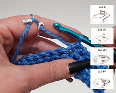 the instructions for how to crochet are shown