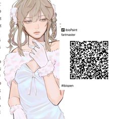 an anime character with long blonde hair wearing a white dress and holding her hand on her chest