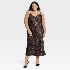 Women's Maxi Slip Dress - A New Day™ : Target Spring Camisole Dress For Date Night, Chic Loungewear Camisole Dress, Spring Daywear Camisole Slip Dress, Sleeveless Slip Dress For Date Night In Fall, Spring Camisole Slip Dress For Daywear, Chic Spring Sleep Midi Dress, Sleeveless Slip Dress For Fall, Fall Season Sleeveless Slip Dress, Fitted Sleeveless Slip Dress For Fall