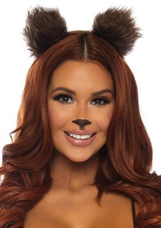 Diy Face Paint, Teddy Bear Costume, Bear Makeup, Bear Halloween, Bear Costume, Comfortable Headbands, Last Minute Halloween Costumes, Ear Hair, Cute Headbands