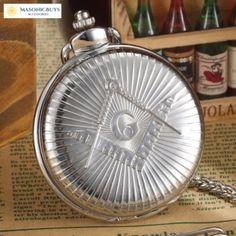 Vintage Silver Masonic Pocket Watch For Freemasons Masonic Gifts, Steampunk Man, Masonic Freemason, Watch Set, Fob Watch, Watch Gift, Steampunk Design, Gadget Gifts, Watch Gifts