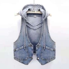 Women Sleeveless Slim Jacket Hooded Denim Waistcoat Vest Halter  Tank Tops Coat Notice: It may have little color difference according to different screen. Hope you can understand! Any problem, contact me for satisfying solution. Reply in 24 hours as time difference.  Payment 1. We accept PAYPAL only. 2. Payment must be made within 7 days of auction closing (Unpaid dispute will automatically open when item is not paid in 7 days). 3. PLEASE NOTE: SHIPPING&HANDING DOES NOT INCLUDE DUTIES, LOCATL TA Denim Vest Women, Womens Denim Vest, Jeans Vest, Jaket Denim, Denim Waistcoat, Slim Jacket, Jean Jacket Vest, Hiking Outfit Women, Mode Jeans