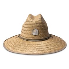 The Kooringal Hastings Surf Straw Lifeguard Hat is a perfect style to keep the sun off you whether you're gardening, spending the day at the beach, or anywhere you need total coverage. This traditional lifeguard style features a large 4.5" brim make of rush straw woven in a counter-clockwise direction. The crown comes adorned with a small Kooringal beach/mountain patch and is finished with a chin cord for windy days. The under brim is lined with fabric blocking out 99.9% of harmful UV rays and the style comes with an elasticized sweatband for easy sizing and comfort. This hat is a great all-rounder! Brim: 4.5" Crown: 4.5" front | 6" sides Beach Mountain, Counter Clockwise, Lifeguard Hat, Upf Clothing, Outback Hat, Windy Day, Perfect Style, Uv Rays, Hat Sizes