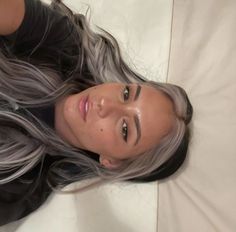 Grey Money Piece, Grey Money Piece Hair, Hair Color For Pale Skin, Blonde Money Piece, Money Piece Hair, Black To Blonde Hair, Pale Skin Hair Color, Ash Blonde Balayage, Money Piece