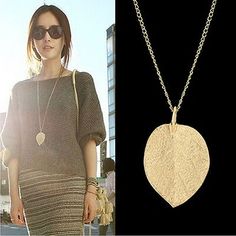 Premium Quality Cheap Costume Shiny Jewelry Gold Leaf Design Pendant Necklace Long Sweater Y#rb, Fashion Jewelry Gold Leaf Jewelry, Pendant Necklace Long, Gold Leaf Pendant, Gold Leaf Necklace, Shiny Jewelry, Walmart Jewelry, Sweater Chain, Leaf Jewelry, Long Sweater