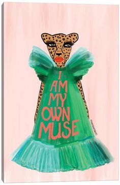 Shop Prints by Artist—iCanvas I Am My Own Muse, My Own Muse, Behance Illustration, Portraits Illustrés, Leopard Party, Collage Mural, Artist Fashion, Heart Canvas, Muse Art