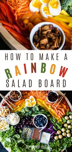 how to make a rainbow salad board