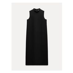 ZARA WOMAN COLLECTIONMidi dress made of 22% viscose. Sleeveless with mock neck. Invisible back zip closure. Zara Sleeveless Midi Dress For Work, Chic High Neck Dress With Back Zipper, Chic Sleeveless Stretch Dress By Zara, Zara Elegant Sleeveless Stretch Dress, Elegant Stretch Sleeveless Dress By Zara, Elegant Sleeveless Stretch Dress By Zara, Black Halter Neck Dress For Workwear, Zara Sleeveless Workwear Dress, Chic Zara Sleeveless Workwear Dress