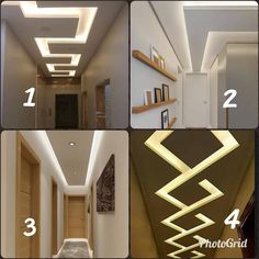 the steps to lighting up a hallway in different styles and colors are shown with instructions for each step