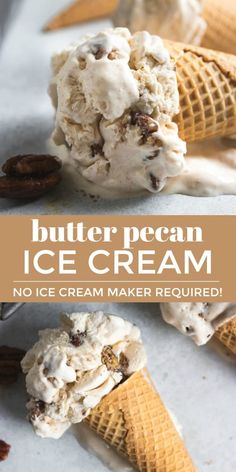 no ice cream maker required butter pecan ice cream