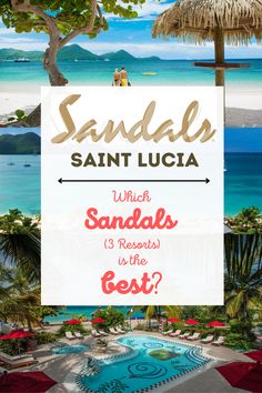 a sign that says, which sandals is the best? in front of an ocean view