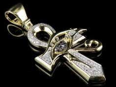 Overview: >Can Be Personilized : Yes >Length : 2 inches >Weight : 10 grams in silver/ 12 gm in Gold >Diamonds : High Quality Mossainite Stones >Feel Free To Ask About Making Your Own Customized (2D/3D) Jewelry Or Any Other Query >Provide Your Valuable Feedback Cross Pendent, Ankh Cross, Hip Hop Party, Diamond Cross Necklaces, Diamond Eyes, Eye Of Horus, Diamond Cross Pendants, Cz Pendant, Mens Pendant