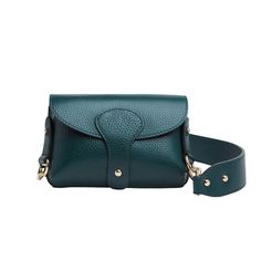 Luca Small Crossbody Bag In Dark Teal Soft Pebbled Leather Crossbody Satchel, Elegant Soft Leather Shoulder Camera Bag, Versatile Smooth Grain Crossbody Satchel, Green Leather Belt Bag For Daily Use, Versatile Smooth Grain Crossbody Bag, Versatile Crossbody Shoulder Bag With Smooth Grain, Chic Green Leather Saddle Bag, Versatile Smooth Grain Crossbody Shoulder Bag, Green Leather Belt Bag For Everyday Use