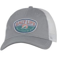 PRICES MAY VARY. Front woven patch Rear woven label Mesh back Plastic snapback 6 panel Mesh Hat, Salt Life, Woven Labels, Baseball Caps, Cotton Twill, Hats For Women, Baseball Cap, Caps Hats, Top Styles