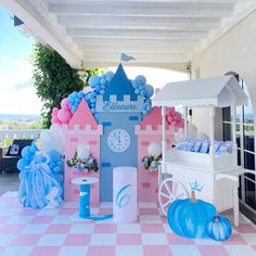 Cinderella Castle Backdrop, Castle Decorations Party, Princess Backdrop Ideas, Castle Theme Birthday Party, Castle Birthday Decorations, Cinderella Theme Birthday Party, Cinderella Backdrop, Princess Castle Backdrop, Princess Party Backdrop