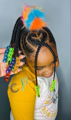 Little Black Girls Hairstyles For Kids, Cute Hair Bows, Toddler Braided Hairstyles, Childrens Hairstyles, Hairstyles For Black Kids, Kid Hairstyles, Kids Braids, Lil Girl Hairstyles