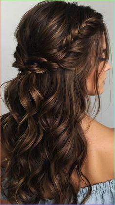 Quick Styles, Bridesmaid Hair Inspo, Long Wavy Hair, Bridal Hair And Makeup, Formal Hairstyles, Hairstyles Ideas, Wedding Hair And Makeup, Light Brown Hair