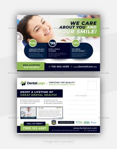 two sided flyer for dental clinic