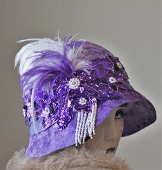 Gatsby Event, Gatsby Hat, Glitzy Glam, Custom Made Hats, 1920s Party, Vintage Style Hat, Gala Event, Pretty Hats, Gala Events