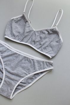 Gray cotton lingerie set / Comfortable cotton underwear women | Etsy Panties And Bra Set, Comfy Bra And Under Set, Matching Undergarment Sets, Cotton Under Wear Women Set, Bra And Under Set, Undergarment Fashion, Cotton Bra, Under Wear, Cotton Lingerie