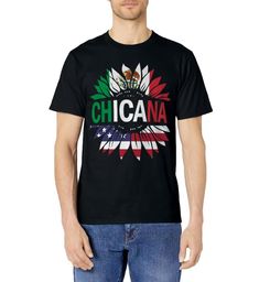 PRICES MAY VARY. Chicana Sunflower Mexico Mexican American flag design graphic tee for mom stepmom daughter mama sister aunt wife girlfriend girls kids toddler boys youth mexicana Mexico Independence day, hispanic heritage month, Cinco De Mayo, Dia De los Muertos culture. Grab this Chicana sunflower Mexican American flag outfit to celebrate The National Hispanic Heritage month in. El mes de la Herenicia Hispana. National Hispanic Heritage Month for men, women, boys, girls and kids. Lightweight, Pre-shrunk Short Sleeve T-shirt For Cinco De Mayo, Cinco De Mayo Graphic Tee With Short Sleeves, Cinco De Mayo Graphic T-shirt, Cinco De Mayo Graphic Cotton T-shirt, Cotton Graphic Tee For Cinco De Mayo, Black Crew Neck T-shirt For Cinco De Mayo, Cinco De Mayo Graphic Print T-shirt, Cinco De Mayo Graphic Tee With Letter Print, Graphic Tee With Letter Print For Cinco De Mayo