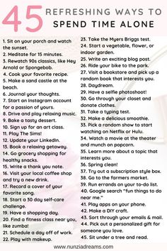 Ways To Spend Time Alone, Spending Time Alone, Spend Time Alone, Social Battery, Freetime Activities, Things To Do Alone, Time Alone