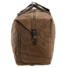 Organized travel meets rugged style in the Duffle Back Pack, sized to carry all your necessities for a weekend away. Simply pack all your items and zip up the top compartment for a duffle bag large enough for all your belongings. Made from rugged waxed cotton canvas that showcases scratches and folds for the sophisticated jet setter. Read our complete guide to caring for your waxed canvas bag or jacket here. Details: 29” Long x 15” Tall x 12” Wide Waxed Cotton Canvas Custom Leather Patch Double Brown Travel Bag With Pockets For Outdoor, Brown Canvas Bag With Zipper For Outdoor Activities, Brown Canvas Bag With Zipper Pocket For Outdoor, Rugged Duck Canvas Travel Bag, Brown Canvas Bag With Zipper For Outdoor Use, Canvas Weekender Bag With Waxed Finish For Overnight Trips, Brown Waxed Duffle Bag For Outdoor, Brown Waxed Finish Duffle Bag For Outdoor, Cotton Weekender Bag For Overnight Trips