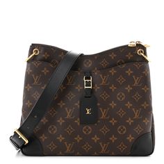 This is an authentic LOUIS VUITTON Monogram Odeon MM in Black. This stylish messenger bag is crafted of signature Louis Vuitton monogram coated canvas with black leather trim. The bag features an adjustable black leather shoulder strap with brass hardware and a flat front pocket for extra storage. The top zipper opens to a black fabric interior with a patch pocket. Extra Storage, Brass Hardware, Leather Trim, Authentic Louis Vuitton, Black Fabric, Leather Trims, Front Pocket, Louis Vuitton Monogram, Patch Pocket