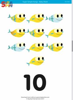 an image of a number ten with fish on it