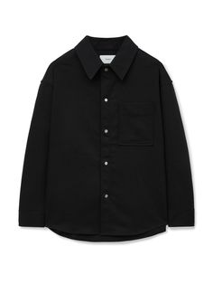 This is a comfortable shirt that has an oversized silhouette and sturdy structure. With simple design and relaxed fit you can wear it alone or layer it with various items for casual look for multiple seasons.  - High density twill fabric- Oversized silhouette- Patch pocket on the chest Oversized Silhouette, Patch Pocket, Black Shirt, Simple Designs, Casual Looks, Relaxed Fit, How To Wear, Black