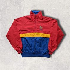 "Vintage Sun Ice American ski jacket  Gore tex fabric 100% nylon Zipped pockets Half zip  Size XL Chest 57\" Length 28\" Sleeve from pit to cuff 25,5\"     Z1" Nylon Windbreaker For Winter Sports With Long Sleeves, Retro Nylon Track Jacket For Outdoor, Casual Nylon Windbreaker For Snowboarding, Sporty Nylon Windbreaker For Ski Season, Sporty Nylon Windbreaker For Skiing, Multicolor Nylon Track Jacket For Outdoor, Ski Vintage, Denim Skirts Knee Length, Gore Tex Fabric