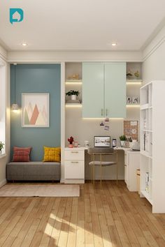 a living room filled with furniture and wooden floors