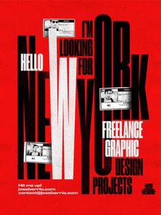 an advertisement for the new york graphic design projects