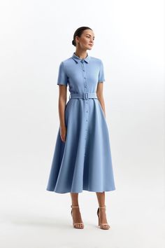 Wool Crepe, Emilia Wickstead, Formal Evening Dress, Blue Evening Dresses, Crepe Dress, Formal Evening Dresses, Pastel Blue, Blue Dress, Get Dressed