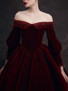 Red Velvet Winter Dress, Prom Dress Burgundy, Burgundy Evening Dress, Long Formal Dress, Burgundy Velvet, فستان سهرة, Message Box, Long Prom Dress, Mode Inspiration