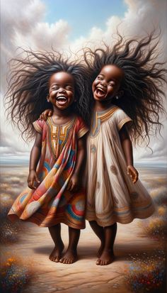 African Portraits Art, Art Black Love, African American Artwork, Modern Dresses, Afrique Art, Afrikaanse Kunst, African Children, Black Art Painting, Africa Art