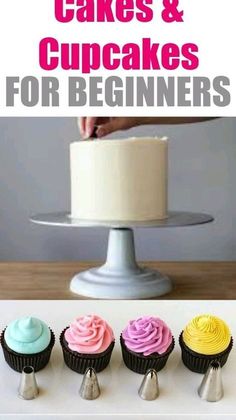 there are cupcakes on the cake stand for beginners