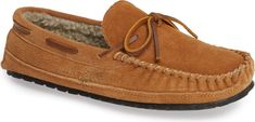 Minnetonka 'Casey' Slipper | Nordstrom Cold Morning, Suede Slippers, Mens Slippers, Soft Suede, Moccasins, Vancouver, Rubber Sole, Slippers, Nordstrom