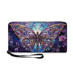 Category:Wallet; Embellishment:Zipper; Gender:Women's; Type:Credit Card Holder Wallet,Coin Purse; Occasion:Daily,Holiday,Shopping; Material:PU Leather; Width:2; Height:11; Function:Durable,Large Capacity; Pattern:Butterfly; Listing Date:01/08/2024; Production mode:External procurement; Length:20 Portable Clutch Wallets For Gifts, Multicolor Wallets With Mobile Phone Bag, Blue Wallet With Zipper Closure For Gift, Multicolor Bifold Wallets With Card Slots, Cheap Purple Wallets For Everyday Use, Multicolor Coin Purse With Zipper Closure, Purple Wallet With Zipper For Everyday Use, Travel Wallet With Zipper Closure In Purple, Purple Wallet With Cell Phone Pocket