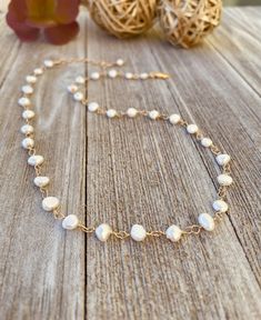 Pearl Necklace Beaded Necklace Freshwater Pearl Gold Filled - Etsy Dainty White Pearl Necklaces, Dainty White Pearl Chain Jewelry, Delicate White Necklace With Pearl Charm, Dainty White Necklace With Pearl Drop, Dainty White Pearl Drop Necklace, Dainty White Pearl Jewelry, Delicate Single Strand White Jewelry, White Beaded Necklace With Pearl Drop For Gift, Delicate White Beaded Chain Jewelry